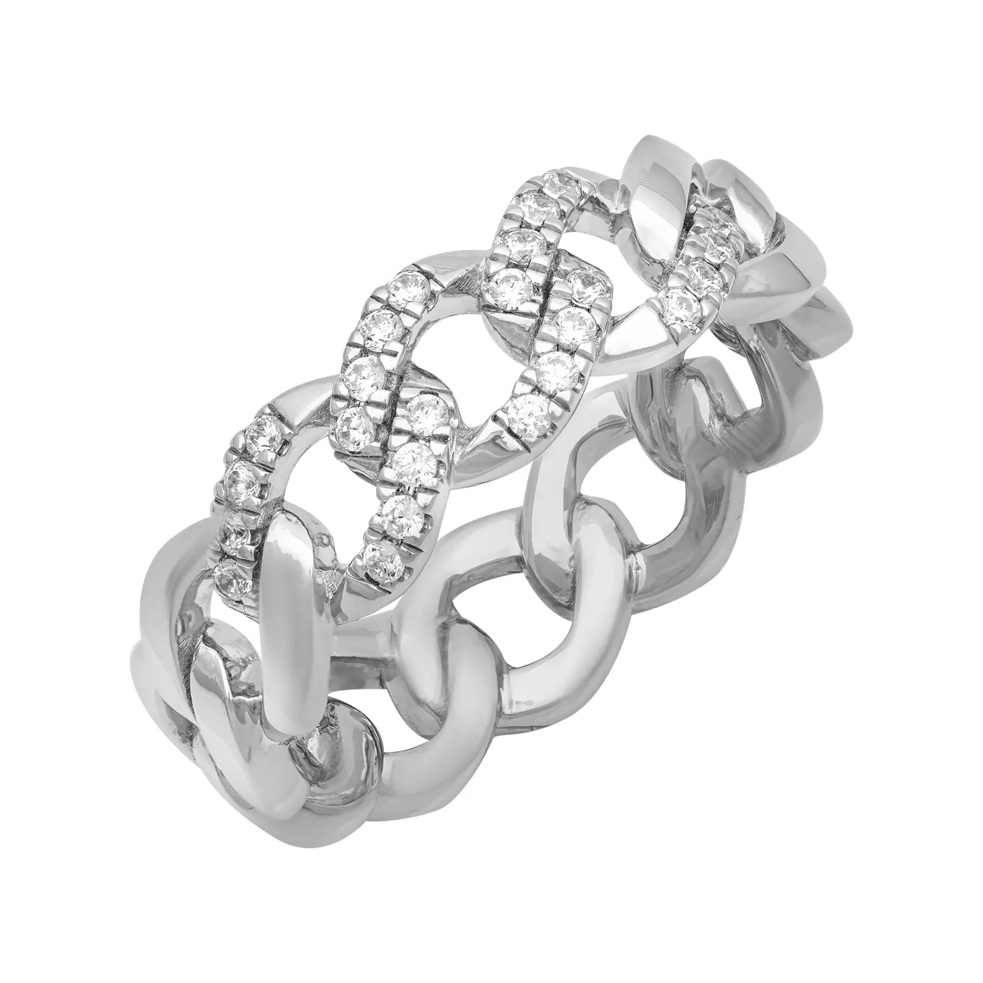 Diamond Curb Link Band (7mm)