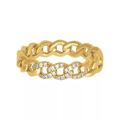 Diamond Curb Link Band (5mm)