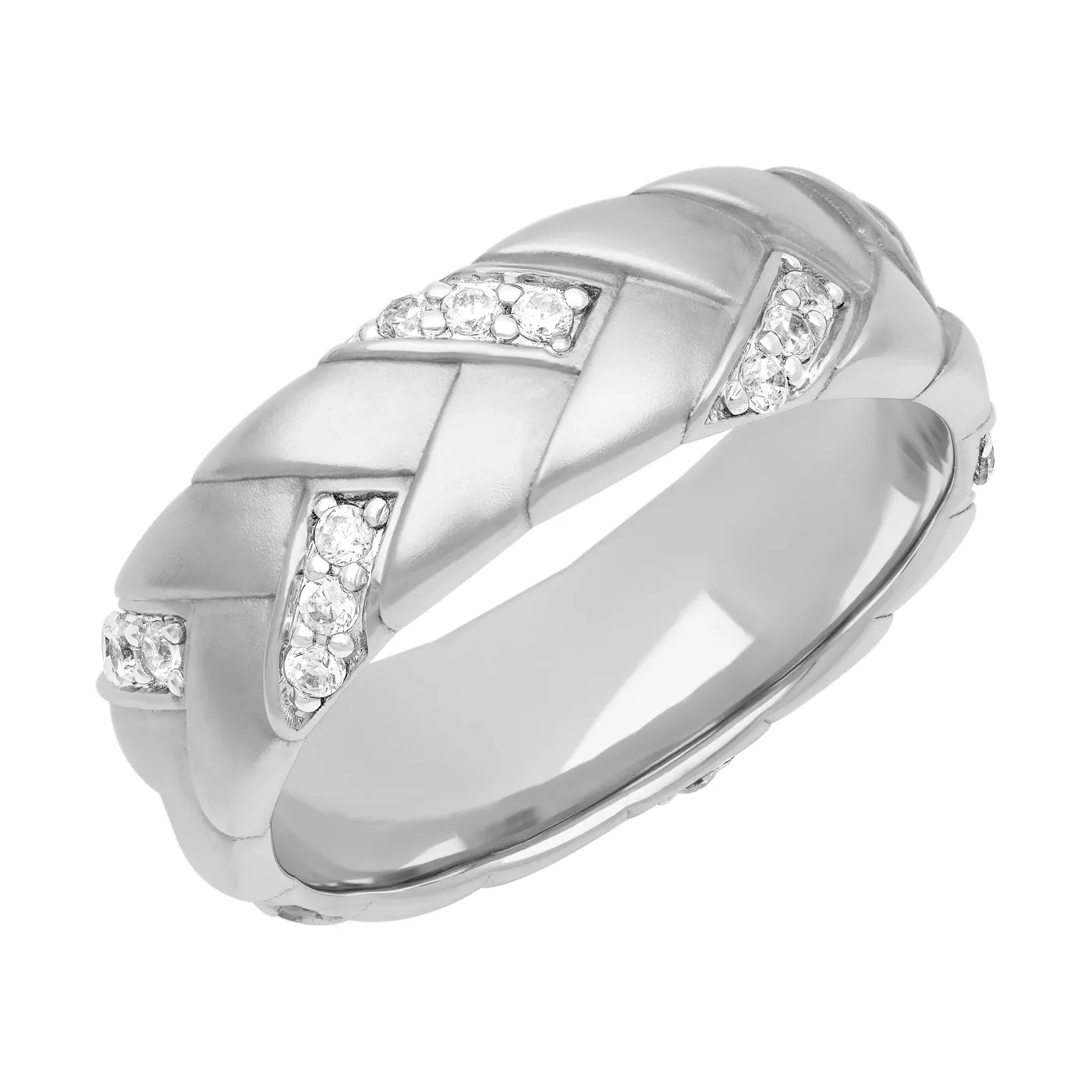 Woven Diamond Band (7mm)