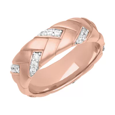 Two-Tone Woven Diamond Band (7mm)