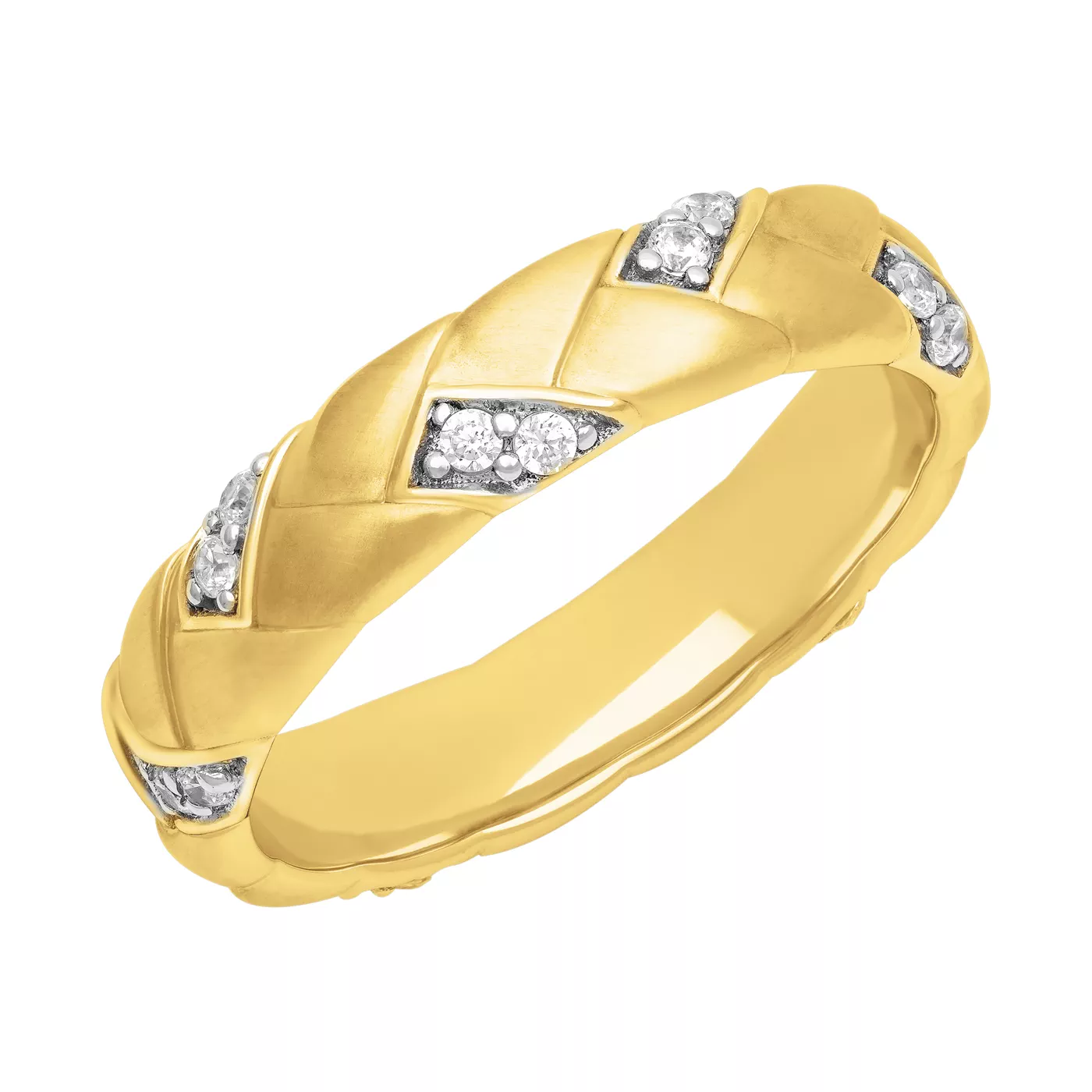 Two-Tone Woven Diamond Band (5mm)