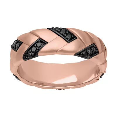 Woven Black Diamond Band (7mm)
