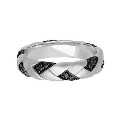Woven Black Diamond Band (5mm)