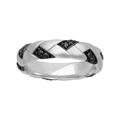 Woven Black Diamond Band (5mm)