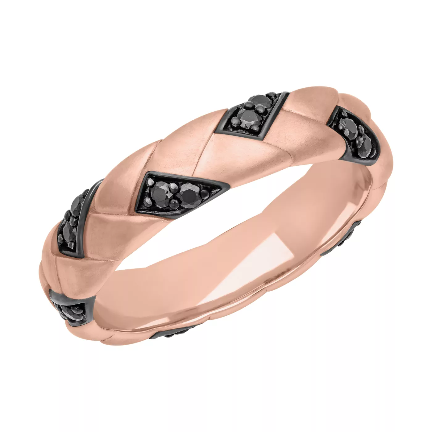 Woven Black Diamond Band (5mm)