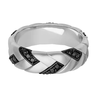 Woven Black Diamond Band (7mm)