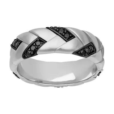 Woven Black Diamond Band (7mm)