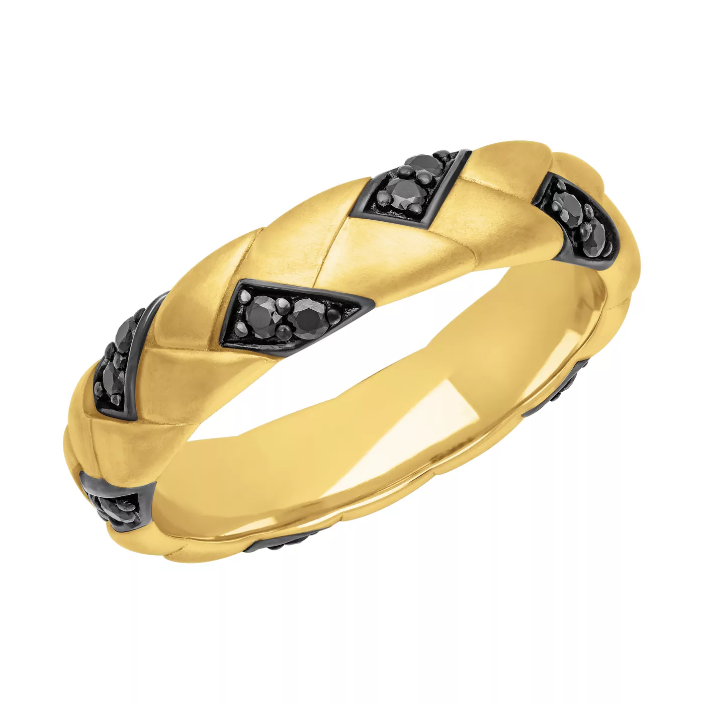 Woven Black Diamond Band (5mm)