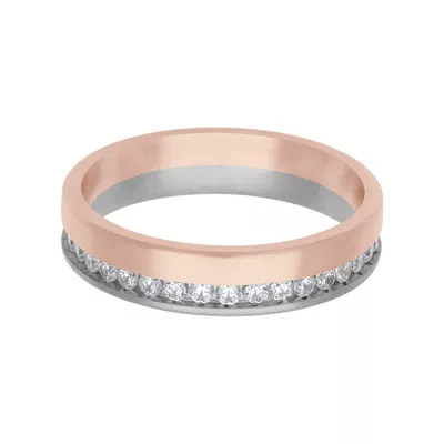 Two-Tone Diamond Eternity Fusion Band (5mm)