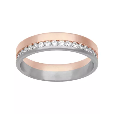 Two-Tone Diamond Eternity Fusion Band (5mm)