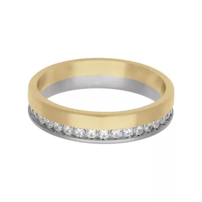 Two-Tone Diamond Eternity Fusion Band (5mm)