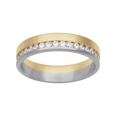 Two-Tone Diamond Eternity Fusion Band (5mm)