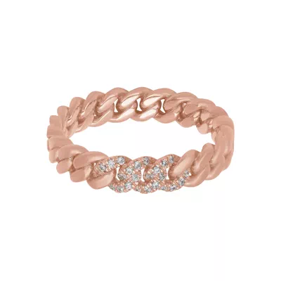 Brush Cuban Link Diamond Band (5mm)