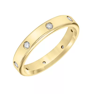 Burnished Diamond Eternity Band (4mm)
