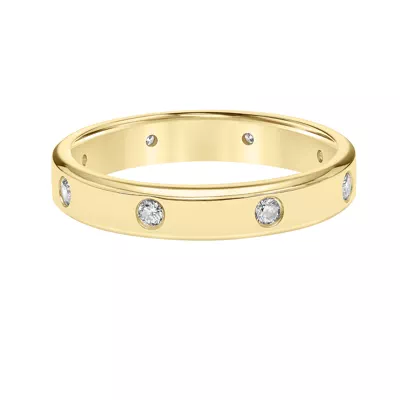 Burnished Diamond Eternity Band (4mm)