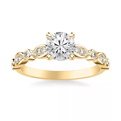 Melani Cathedral Diamond Engagement Ring