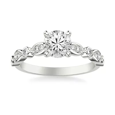 Melani Cathedral Diamond Engagement Ring