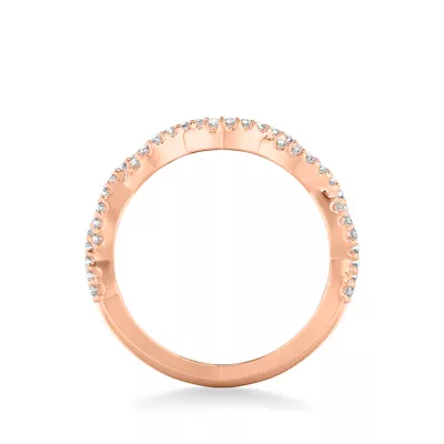 Elsa Contemporary Twist Diamond Band