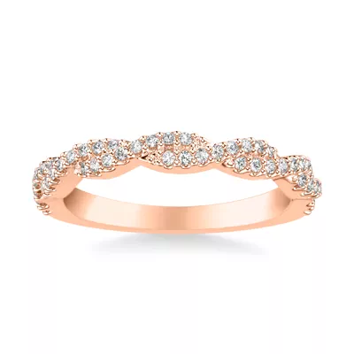 Elsa Contemporary Twist Diamond Band