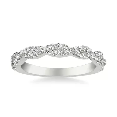 Elsa Contemporary Twist Diamond Band
