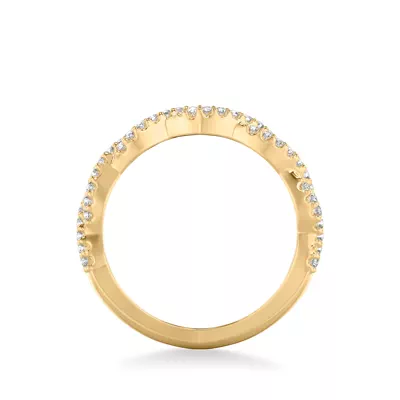 Elsa Contemporary Twist Diamond Band