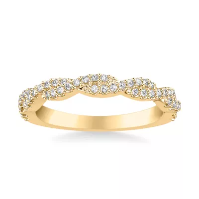 Elsa Contemporary Twist Diamond Band