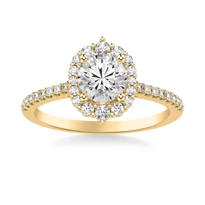 Taylor Modern Halo Engagement Ring
