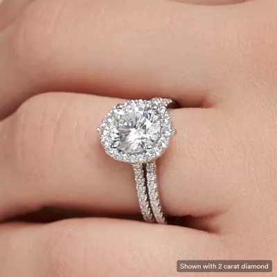 Taylor Modern Halo Engagement Ring