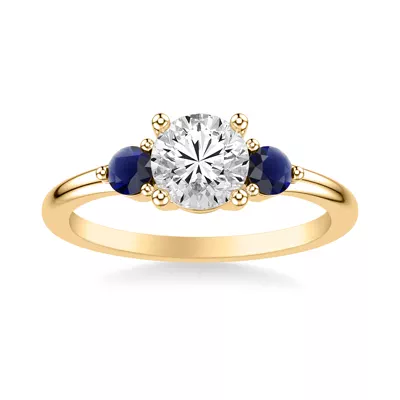 Aisling Sapphire Accent Engagement Ring