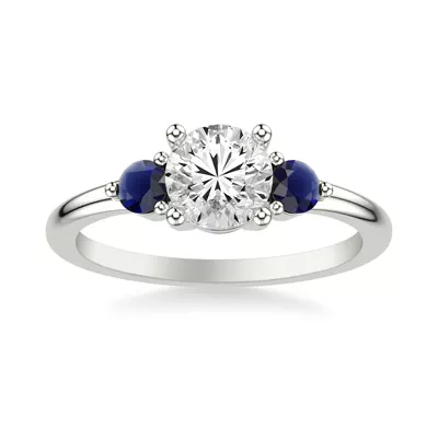 Aisling Sapphire Accent Engagement Ring
