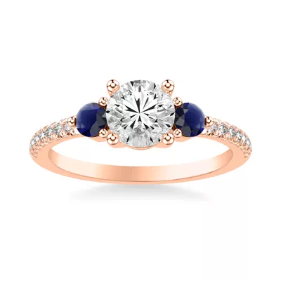 Becky Sapphire Accent Engagement Ring