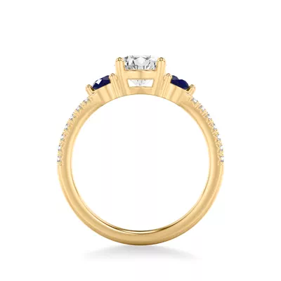 Becky Sapphire Accent Engagement Ring