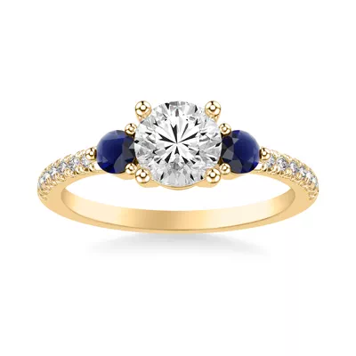 Becky Sapphire Accent Engagement Ring
