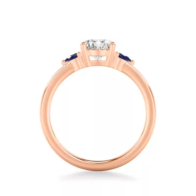Zahra Sapphire Accent Engagement Ring