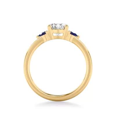 Zahra Sapphire Accent Engagement Ring