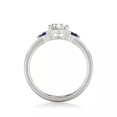 Zahra Sapphire Accent Engagement Ring
