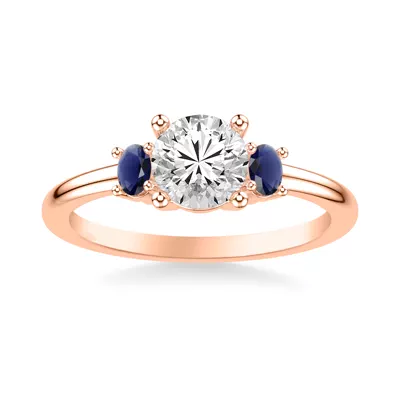 Kensley Sapphire Accent Engagement Ring