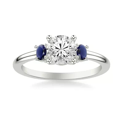 Kensley Sapphire Accent Engagement Ring