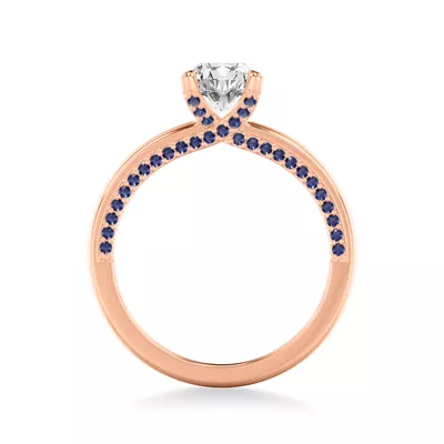 Lennox Sapphire Accent Engagement Ring