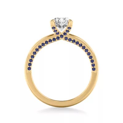 Lennox Sapphire Accent Engagement Ring