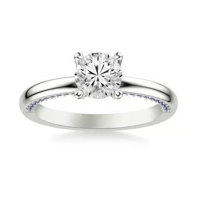 Lennox Sapphire Accent Engagement Ring