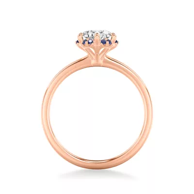 Theodora Sapphire Halo Engagement Ring