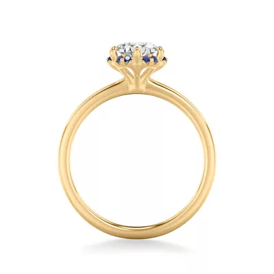 Theodora Sapphire Halo Engagement Ring