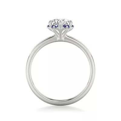 Theodora Sapphire Halo Engagement Ring