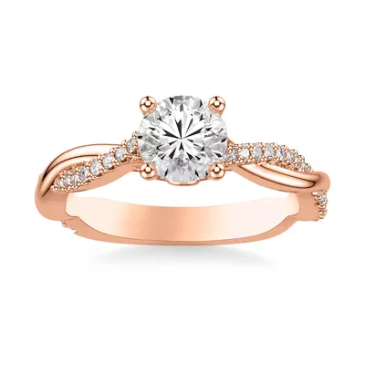 Linda Twisted Pavé Engagement Ring