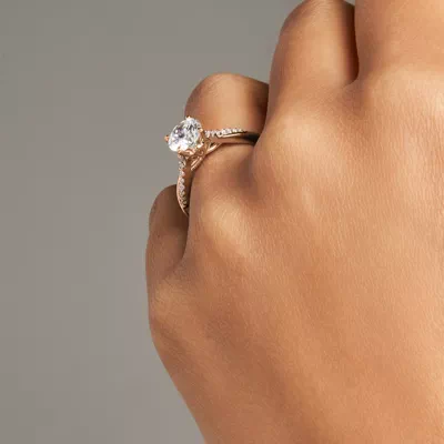 Linda Twisted Pavé Engagement Ring