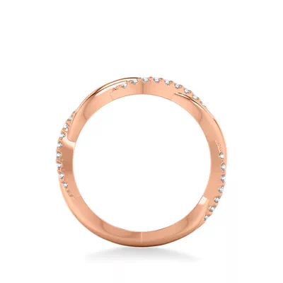 Linda Twisted Pavé Band