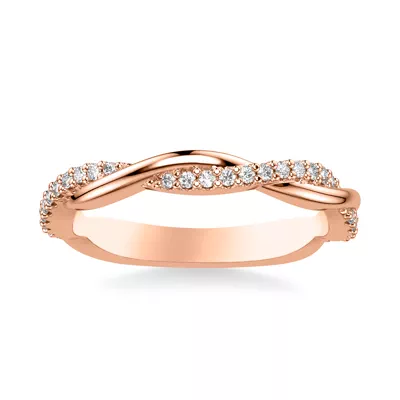 Linda Twisted Pavé Band