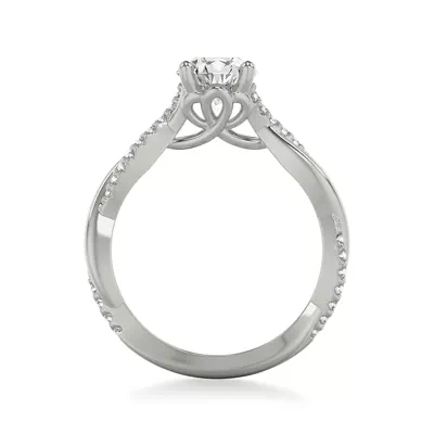 Linda Twisted Pavé Engagement Ring