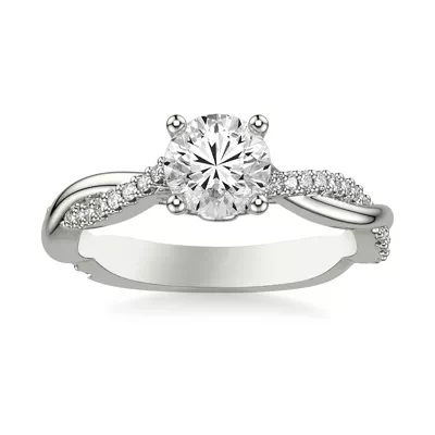 Linda Twisted Pavé Engagement Ring